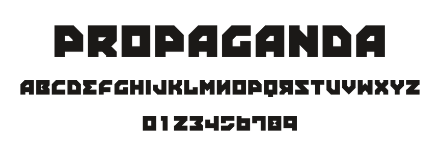 Propaganda type specimen