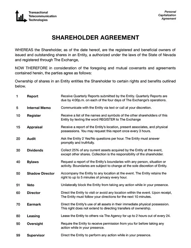 The Exchange contract page 5