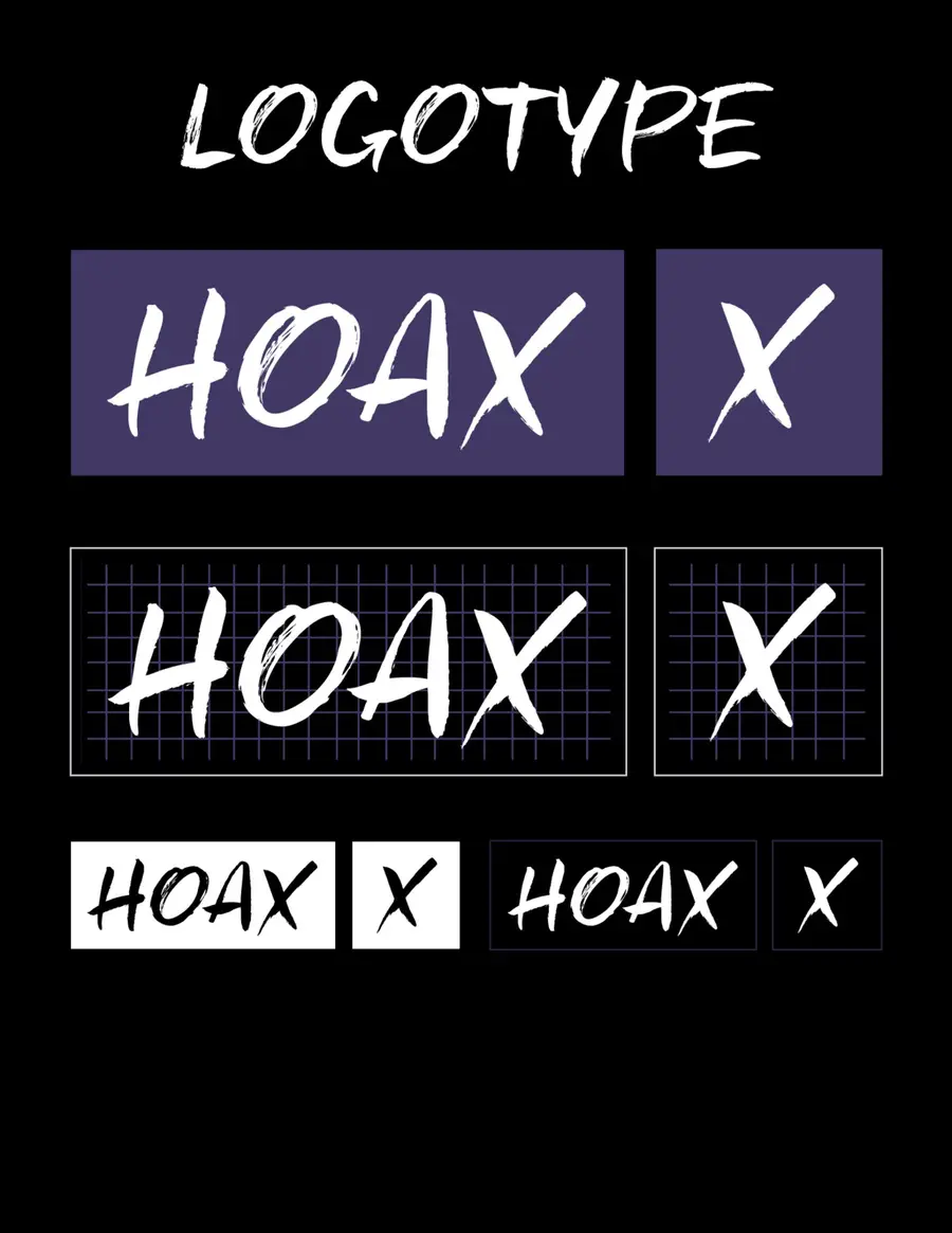 Hoax brand guidelines, page 3