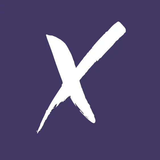 Hoax logo icon, purple colorway