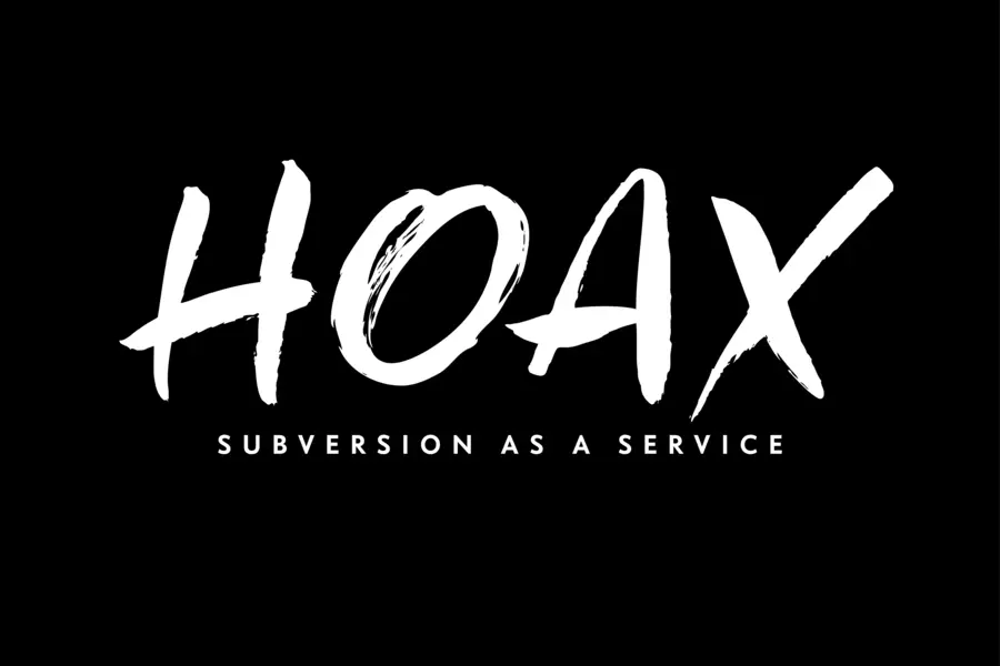 Hoax logotype, black colorway