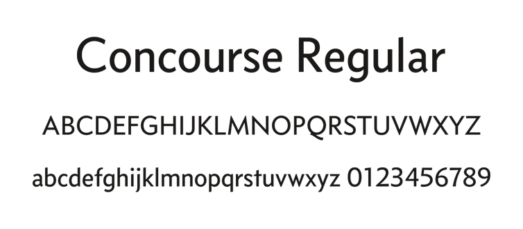 Concourse Regular type specimen