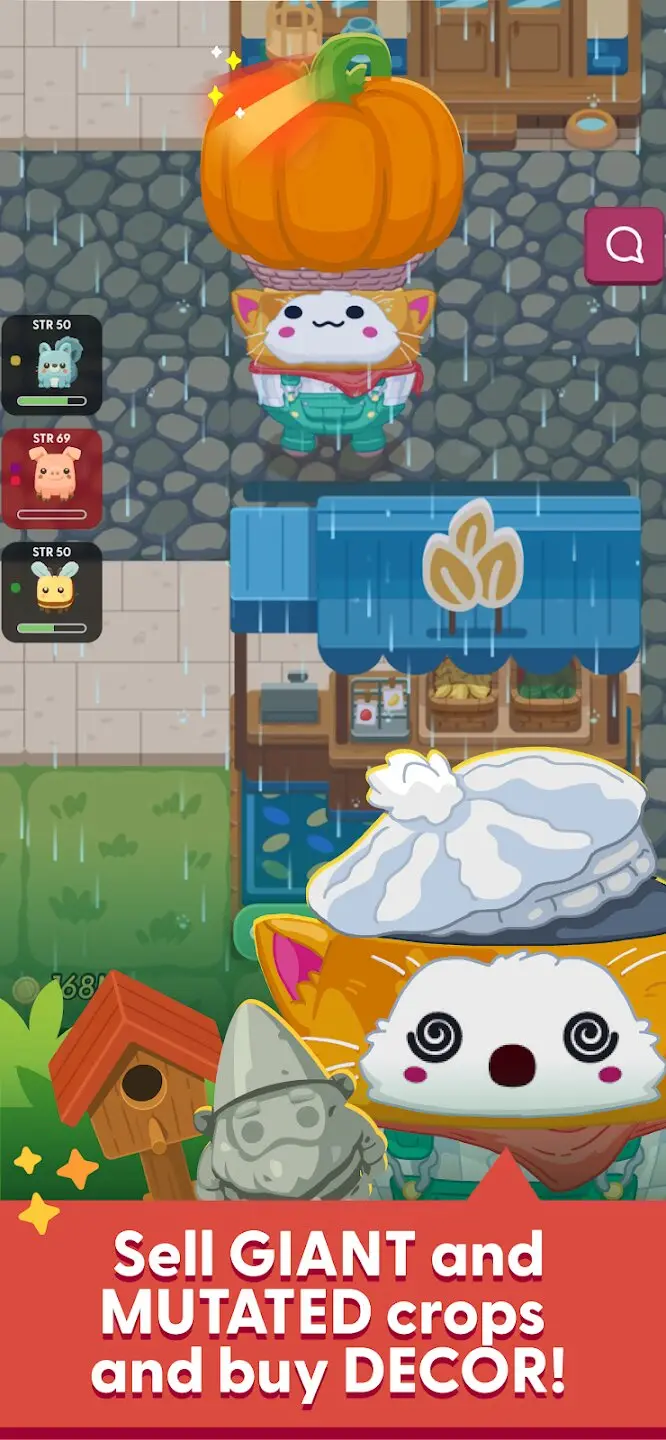 Magic Garden store screenshot - sell giant and mutated crops