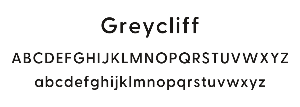 Greycliff CF Demibold type specimen