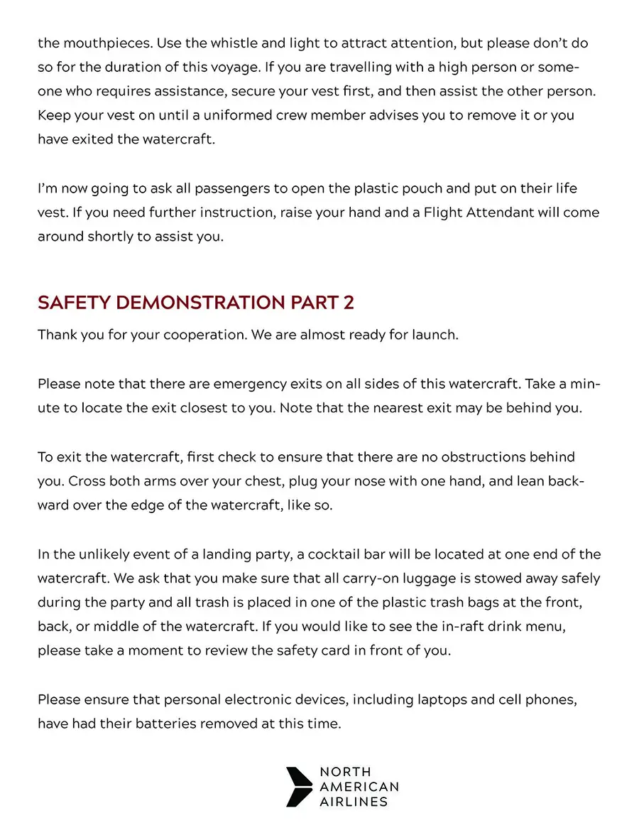 Party Crashing safety card design 4