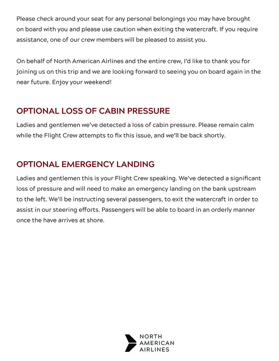Party Crashing safety card design 6